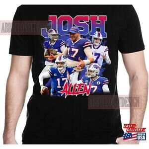 Josh Allen Classic Retro Football 90S Graphic Tees Unisex